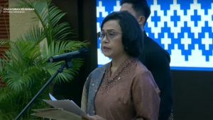 Menteri Keuang Sri Mulyani saat melantik 22 pejabat eselon I Kemenkeu di Gedung Djuanda I, Kantor Kementerian Keuangan, Jakarta, Jumat, 23/5/2025 | YouTube Kemenkeu RI