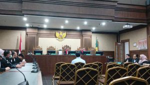 Sidang kasus importasi gula di Kementerian Perdagangan tahun 2015-2016 dengan terdakwa Thomas Trikasih Lembong alias Tom Lembong di PN Tipikor Jakarta Pusat, Senin, 2/6/2025 | Syahrul Baihaqi/Forum Keadilan