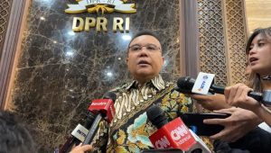 Wakil Ketua DPR RI sekaligus politisi Partai Gerindra Sufmi Dasco Ahmad, membantah adanya maksud lain dalam pertemuan antara Partai Gerindra dengan PDI Perjuangan baru-baru ini saat ditemui di Kompleks Parlemen, Senayan, Jakarta, Kamis, 5/6/2025 | Novia Suhari/Forum Keadilan
