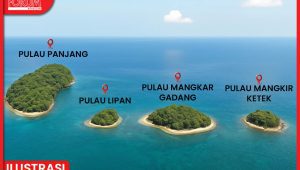 Ilustrasi Sengketa 4 Pulau Aceh-Sumut, Pulau Mangkir Gadang, Pulau Mangkir Ketek, Pulau Lipan, dan Pulau Panjang | Ilustrasi Rahmat Fadjar Ghiffari/Forum Keadilan