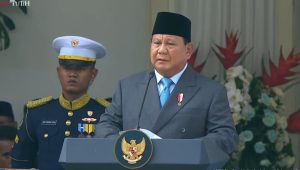 Presiden Prabow Subianto saat memberikan sambutan dalam Upacara Peringatan Hari Lahir Pancasila di Halaman Gedung Pancasila, Jakarta, Senin, 2/6/2025 | YouTube Sekretariat Presiden