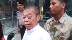 Eks Ketua DPRD Jawa Timur, Kusnadi, di gedung Merah Putih KPK, Jakarta, Kamis, 19/6/2025. | Muhammad Reza/ Forum Keadilan