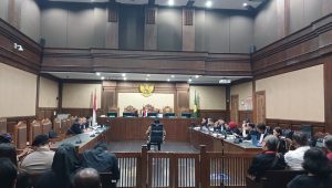 Ahli Pidana dari UGM, M Fatahillah Akbar dihadirkan sebagai ahli dalam sidang kasus Hasto Kristiyanto di Pengadilan Tindak Pidana Korupsi (Tipikor) Jakarta Pusat, Kamis, 5/6/2025 | Syahrul Baihaqi/Forum Keadilan