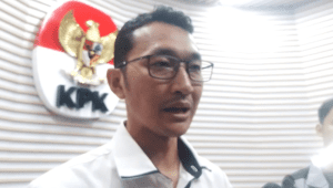 Juru Bicara KPK Budi Prasetyo di gedung KPK, Jakarta, Senin, 30/6/2025 | Muhammad Reza/Forum Keadilan