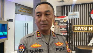 Kadiv Humas Polri Irjen Sandi Nugroho saat memberikan keterangan kepada media di, kantor Div humas mabes polri, Jakarta Selatan, Senin, 30/6/2025 | Ari Kurniansyah/Forum Keadilan