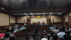 Sidang Kasus Sekjen PDI Perjuangan Hasto Kristiyanto dengan pemeriksaan terdakwa di Pengadilan Tipikor Jakarta Pusat, Kamis, 26/6/2025 | Syahrul Baihaqi/Forum Keadilan
