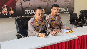 Kabid Humas Polda Metro Jaya Kombes Pol Ade Ary Syam Indradi saat memberikan keterangan kepada media di Polda Metro Jaya, Kamis, 26/6/2025 | Ari Kurniansyah/Forum Keadilan