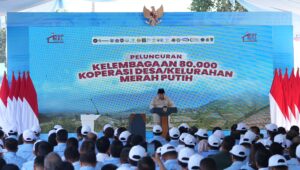 Presiden Prabowo Subianto di acara peluncuran Koperasi Merah Putih. | Ist
