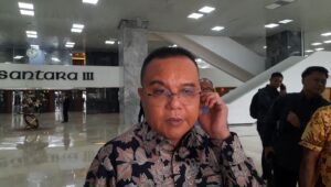 Wakil Ketua DPR RI Fraksi Gerindra, Sufmi Dasco, di Komplek Parlemen, Senayan, Jakarta, Senin, 28/7/2025. | Novia Suhari/ Forum Keadilan