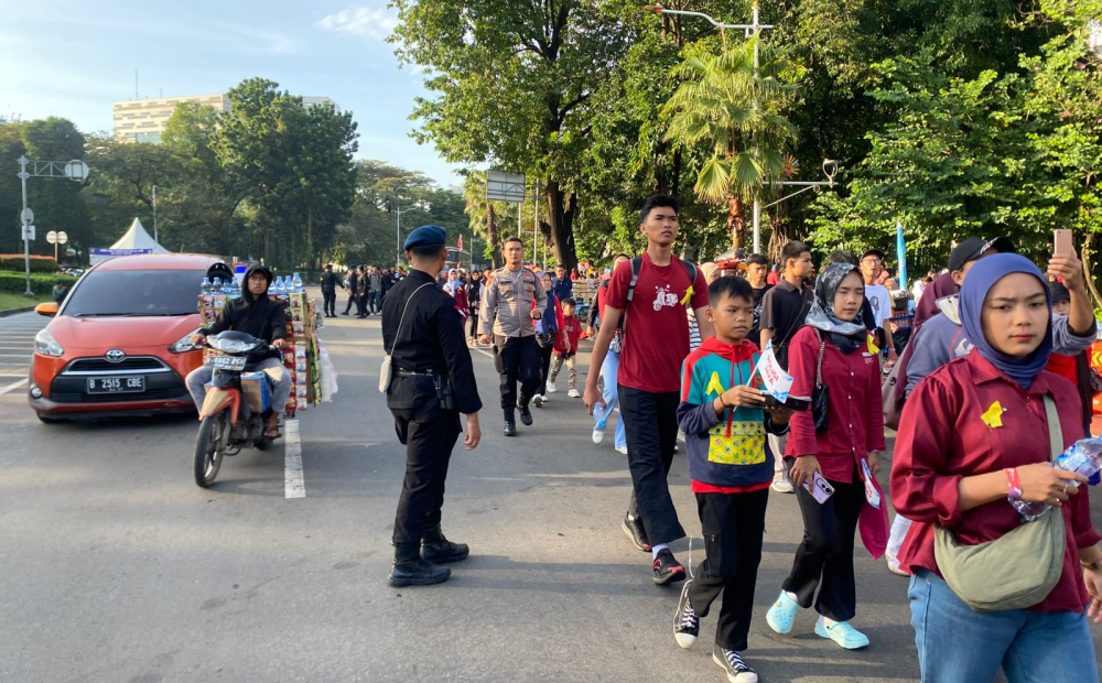 Sebanyak 5.888 Personel Gabungan Amankan HUT Bhayangkara ke-79 di Monas