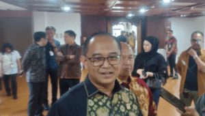 Direktur Jenderal Administrasi Hukum Umum (Dirjen AHU) Widodo, di Gedung Kementerian Hukum, Jakarta, Jumat 18/7/2025 | Muhammad Reza/Forum Keadilan