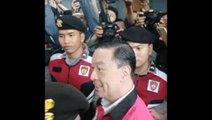 Eks Menteri Perdagangan (Mendag) Thomas Trikasih Lembong alias Tom Lembong di Pengadilan Tipikor, Jakarta Pusat, Jumat, 18/7/2025 | Syahrul Baihaqi/Forum Keadilan