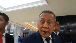 Wakil Ketua Umum DPP Partai NasDem Saan Mustofa, saat ditemui di Kompleks Parlemen, Senayan, Jakarta, Selasa, 1/7/2025 | Novia Suhari/Forum Keadilan