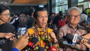 Kuasa Hukum Hasto, Patra M Zen usai sidang duplik di Pengadilan Tipikor Jakarta Pusat, Jumat, 18/7/2025 | Syahrul Baihaqi/Forum Keadilan