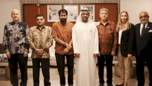 Gubernur Aceh Muzakir Manaf saat menghadiri dialog investasi yang diinisiasi oleh Duta Besar Uni Emirat Arab Abdulla Salem Al Dhaheri Dan dihadiri oleh Dubes Bahrain, Yordania, Palestina, Bosnia, dan Bulgaria, pada Sabtu, 5/6/2025 | Dok Humas BPPA