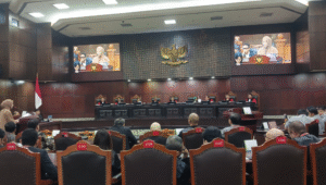 Lesti Kejora saat bersaksi di Sidang Hak Cipta di Mahkamah Konstitusi, Selasa, 22/7/2025 | Syahrul Baihaqi/Forum Keadilan
