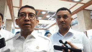 Menteri Kebudayaan (Menbud) Fadli Zon di Kompleks Parlemen, Senayan, di Jakarta, Kamis, 17/7/2025 | Novia Suhari/Forum Keadilan