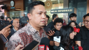 Kuasa Hukum Sekretaris Jenderal (Sekjen) PDI Perjuangan Hasto Kristiyanto, Ronny Talapessy di Pengadilan Tipikor, Jakarta Pusat, Jumat, 25/7/2025 | Syahrul Baihaqi/Forum Keadilan