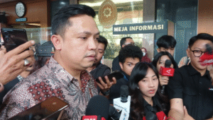 Kuasa Hukum Sekretaris Jenderal (Sekjen) PDI Perjuangan Hasto Kristiyanto, Ronny Talapessy di Pengadilan Tipikor, Jakarta Pusat, Jumat, 25/7/2025 | Syahrul Baihaqi/Forum Keadilan