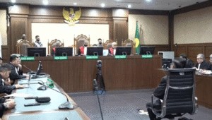 Sekretaris Jenderal (Sekjen) PDI Perjuangan Hasto Kristiyanto di Pengadilan Tipikor, Jakarta Pusat, Jumat, 25/7/2025 | YouTube Pengadilan Negeri Jakarta Pusat
