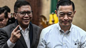 Sekretaris Jenderal PDI Perjuangan Hasto Kristiyanto (kiri) dan Mantan Menteri Perdagangan Thomas Trikasih Lembong atau Tom Lembong (kanan) | Rahmad Fadjar Ghiffari/Forum Keadilan