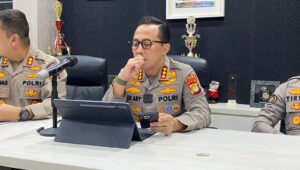 Kabid Humas Polda Metro Jaya, Kombes Pol Ade Ary Syam Indradi, di Polda Metro Jaya, Jakarta Selatan, Rabu 27/8/2025. | Ari Kurniansyah/ Forum Keadilan