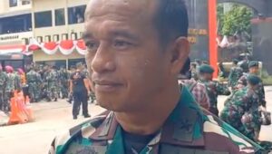 Asintel Kaskostrad Brigjen TNI Muhammad Nas di depan Markas Komando (Mako) Brimob Kwitang, Senen, Jakarta Pusat, Jumat, 29/8/2025 | Syahrul Baihaqi/Forum Keadilan