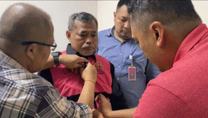 Djuyamto (DJU) selaku ketua Majelis Hakim menjadi tersangka setelah diduga menerima suap sebanyak total Rp60 miliar di kasus vonis lepas pada perkara korupsi pemberian fasilitas ekspor crude palm oil (CPO) atau minyak goreng. | Ist