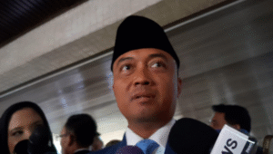 Menteri Sekretariat Negara Prasetyo Hadi, di Kompleks Parlemen, Senayan, Jakarta, Jumat, 15/8/2025 | Novia Suhari/Forum Keadilan