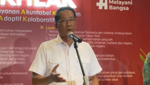 Menteri Hukum (Menkum) Supratman Andi Agtas di Gedung Kementerian Hukum (Kemenkum), Jakarta, Jumat, 1/8/2025 | Muhammad Reza/Forum Keadilan