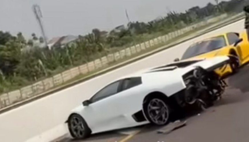 Lamborghini Kecelakaan Tunggal di Tol Kunciran, Tidak Ada Korban Jiwa