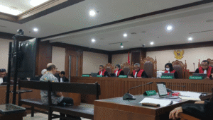 Sidang Perdana Eks Dirjen Anggaran Kementerian Keuangan Isa Rachmatarwata di Pengadilan Tipikor Jakarta, Selasa, 26/8/2025 | Syahrul Baihaqi/Forum Keadilan