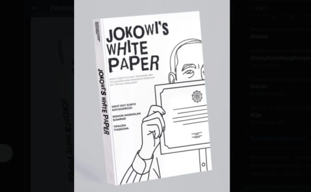 Roy Suryo Cs Terbitkan Buku Jokowi’s White Paper, Bakal Didistribusikan ke 25 Negara