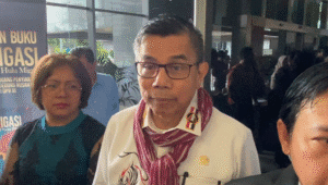 Anggota Komisi III DPR RI Fraksi Demokrat Hinca Pandjaitan, di Gedung DPR RI, Jumat, 29/8/2025 | Novia Suhari/Forum Keadilan
