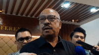 Ketua Fraksi Partai Golkar MPR RI, Melchias Markus Mekeng, di Kompleks Parlemen, Senayan, Jakarta, Jumat, 8/8/2025 | Novia Suhari/Forum Keadilan