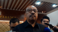 Ketua Fraksi Partai Golkar MPR RI, Melchias Markus Mekeng, di Kompleks Parlemen, Senayan, Jakarta, Jumat, 8/8/2025 | Novia Suhari/Forum Keadilan