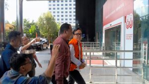 Mantan Wakil Menteri Ketenagakerjaan (Wamenaker) Immanuel Ebenezer atau Noel di Gedung Merah Putih KPK, Jakarta, Selasa, 2/9/2025 | Novia Suhari/Forum Keadilan
