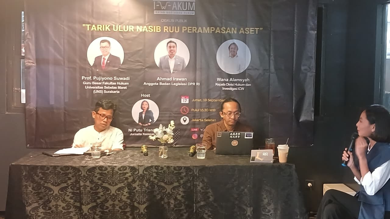 ICW Nilai RUU Perampasan Aset Penting untuk Pulihkan Kerugian Negara