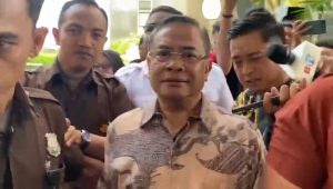 Bupati Pati Sudewo di Gedung Merah Putih KPK, Jakarta, Senin, 22/9/2025 | Muhammad Reza/Forum Keadilan