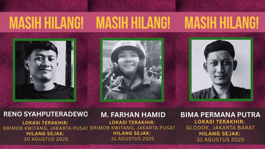 Pigai Sebut 3 Pendemo Akhir Agustus Bukan Hilang, Hanya Belum Kelihatan