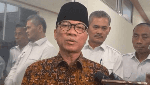 Menteri Desa dan Pembangunan Daerah Tertinggal (Mendes PDT) Yandri Susanto di Kompleks Parlemen, Senayan, Jakarta, Rabu, 24/9/2025 | Novia Suhari/Forum Keadilan
