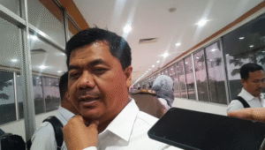 Wakil Menteri Sekretaris Negara (Wamensesneg) Juri Ardiantoro di Kompleks Parlemen, Senayan, Jakarta, Senin, 15/9/2025 | Novia Suhari/Forum Keadilan