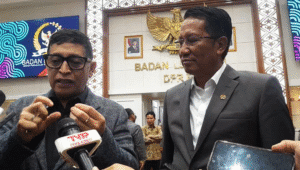 Ketua Badan Legislasi (Baleg) DPR RI Bob Hasan (kiri) di Kompleks Parlemen, Senayan, Jakarta, Selasa, 9/9/2025 | Novia Suhari/Forum Keadilan