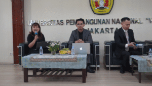 Fakultas Hukum Universitas Pembangunan Nasional “Veteran” Jakarta (FH UPNVJ) menggelar kuliah umum bertajuk “Roundtable Discussion: Strategic Issues in International Trade Law – From GATT Foundations to Modern Compliance”, di Auditorium Dr. Wahidin Sudirohusodo, Fakultas Kedokteran UPNVJ, Jumat, 12/9/2025. | Dok FH UPNVJ
