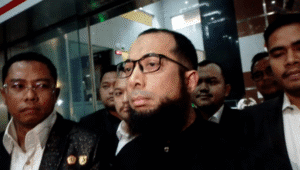 Khalid Basalamah di Gedung Merah Putih KPK, Jakarta, Selasa, 9/9/2025 | Muhammad Reza/Forum Keadilan