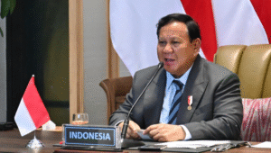 Presiden RI Prabowo Subianto saat menghadiri BRICS Leaders Virtual Meeting dari kediaman pribadinya di Kertanegara, Jakarta Selatan, pada Senin, 8/9/2025| BPMI Setpres/Cahyo