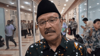 Menteri Sosial (Mensos) Syaifullah Yusuf atau Gus Ipul di Kompleks Parlemen, Senayan, Jakarta, Selasa, 16/9/2025 | Novia Suhari/Forum Keadilan