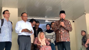 Sejumlah tokoh yang terganung dalam Gerakan Nurani Bangsa (GNB) di Polda Metro Jaya, Selasa, 23/9/2025 | Ari Kurniansyah/Forum Keadilan