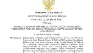 Keputusan Gubernur Jateng Nomor 100.3.3.1/51 Tahun 2025 terkait Tunjangan DPRD Jateng | Ist