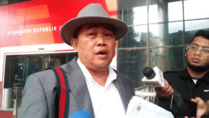 Ketua Masyarakat Antikorupsi Indonesia (MAKI) Boyamin Saiman di Gedung Merah Putih KPK, Jakarta, Jumat, 12/9/2025 | Muhammad Reza/Forum Keadilan
